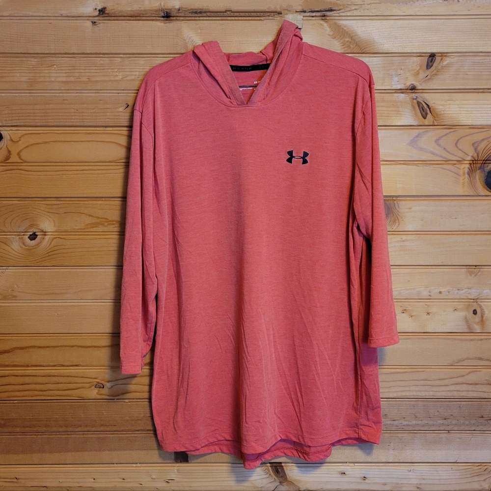Under Armour Slamon 3/4 Sleeve Thin Hoodie Shirt, Size: Large